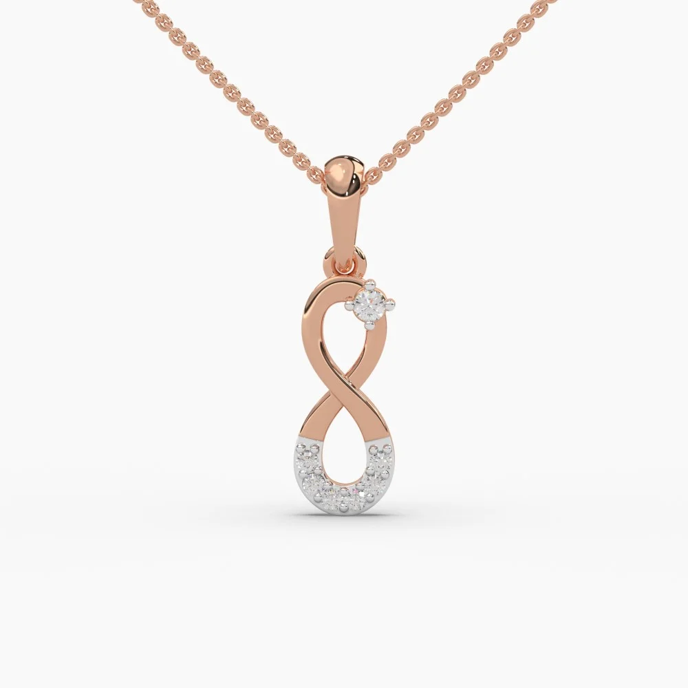 Diamond Accent Double Infinity Knot Pendant in Sterling Silver | Zales
