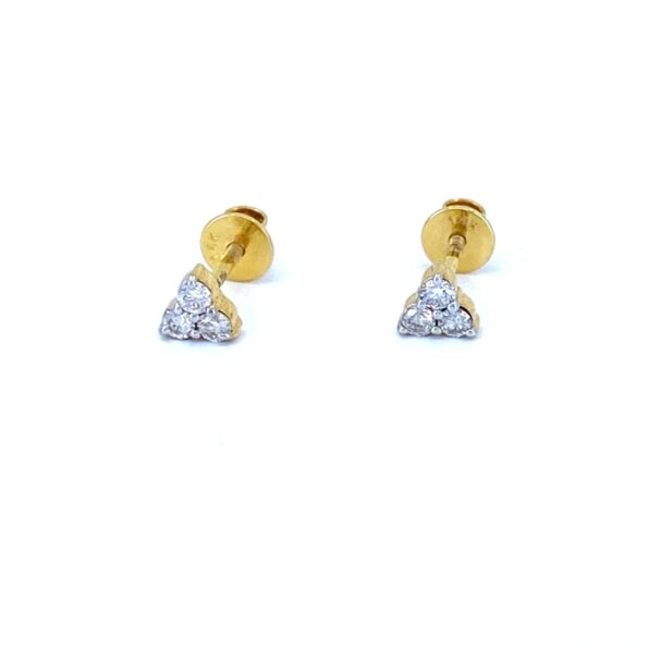 Three diamond stud