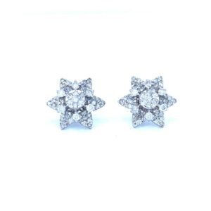 Star cluster diamond earrings