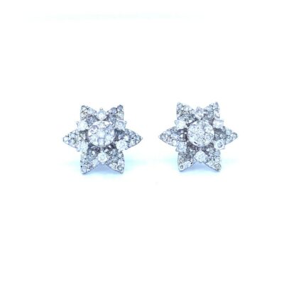 Star cluster diamond earrings
