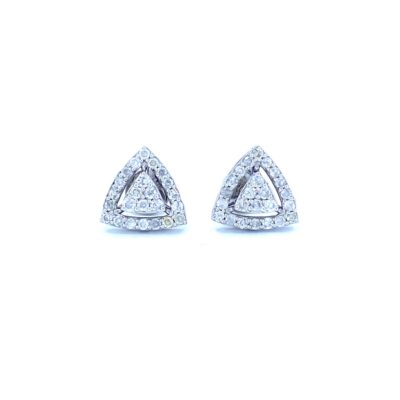 trio cluster diamond earrings