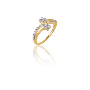 dual flower diamond ring