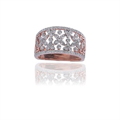 Sparkle rose gold diamond ring