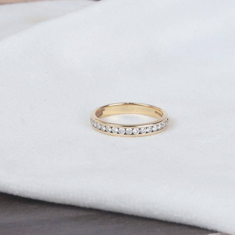 Classic pave diamond ring