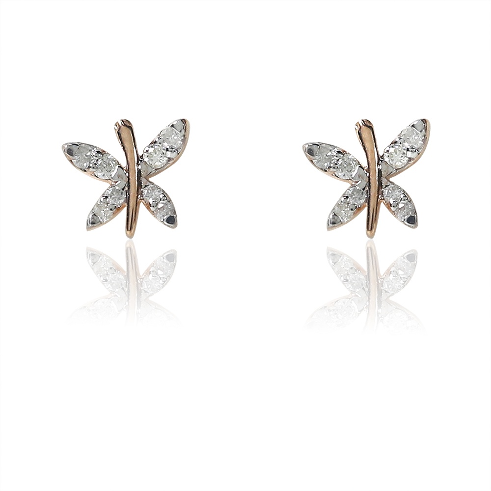 Sun butterfly diamond earrings - Vijay Lakshmi Jewellers