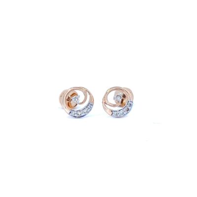 Encricled diamond earrings