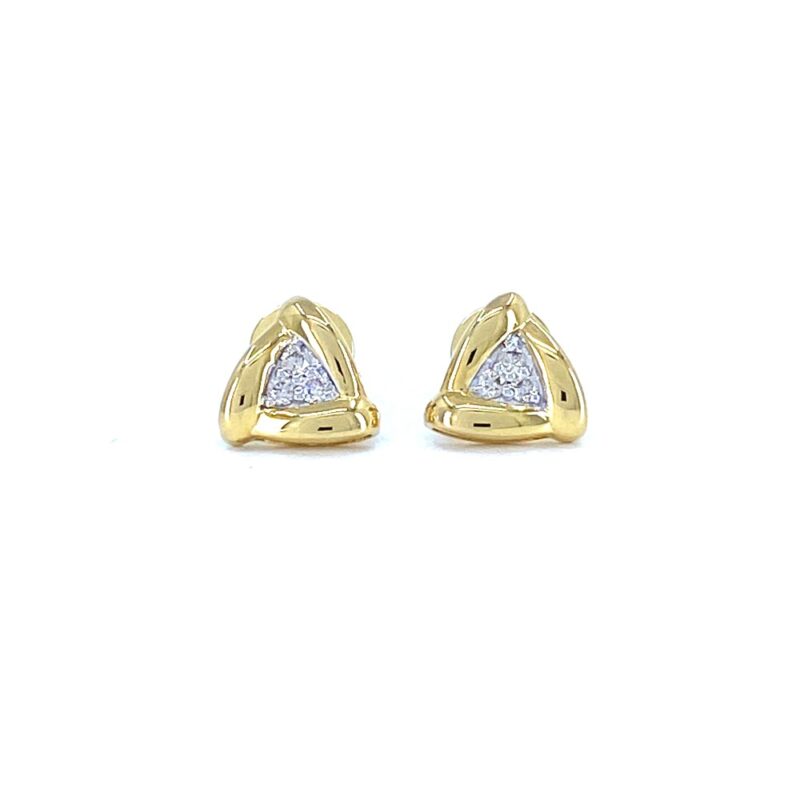 Tri diamond earrings