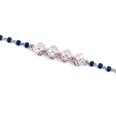 simple rose gold hand mangalsutra