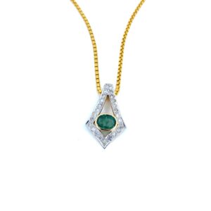 Emerald drop pendant