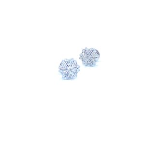 Snowflake diamond earrings