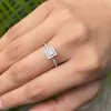 Square cluster diamond ring