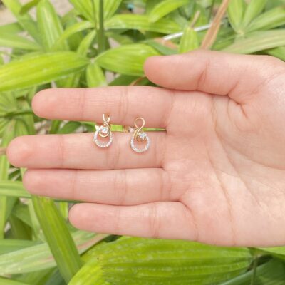 Infinity Cluster Diamond Earrings