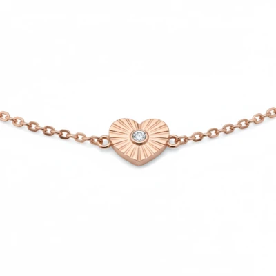 Elegant Heart Diamond Chain Bracelet