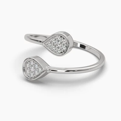 Dual Cluster Diamond Ring