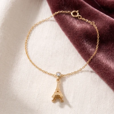 Eiffel Tower Diamond Bracelet