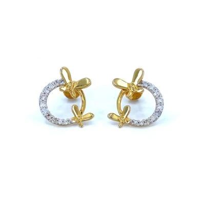 Butterfly diamond earrings