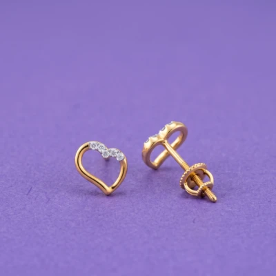 Lil Hearts Diamond Earrings