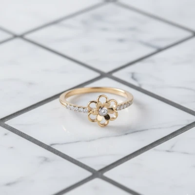 Flexi Flower Diamond Ring