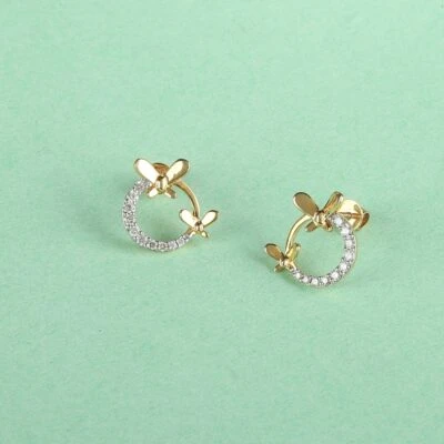 Butterfly diamond earrings