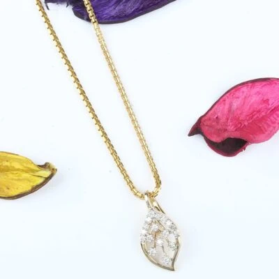 Leaflet Diamond Pendant