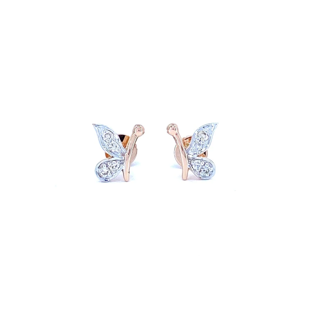 Half Butterfly diamond earrings