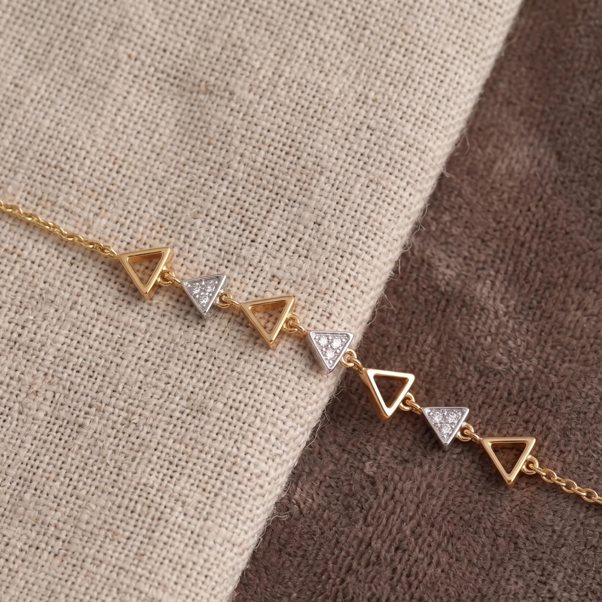 Trio Triangle 3 Diamond Bracelet