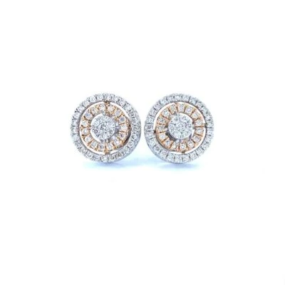Ripple cluster diamond earrings