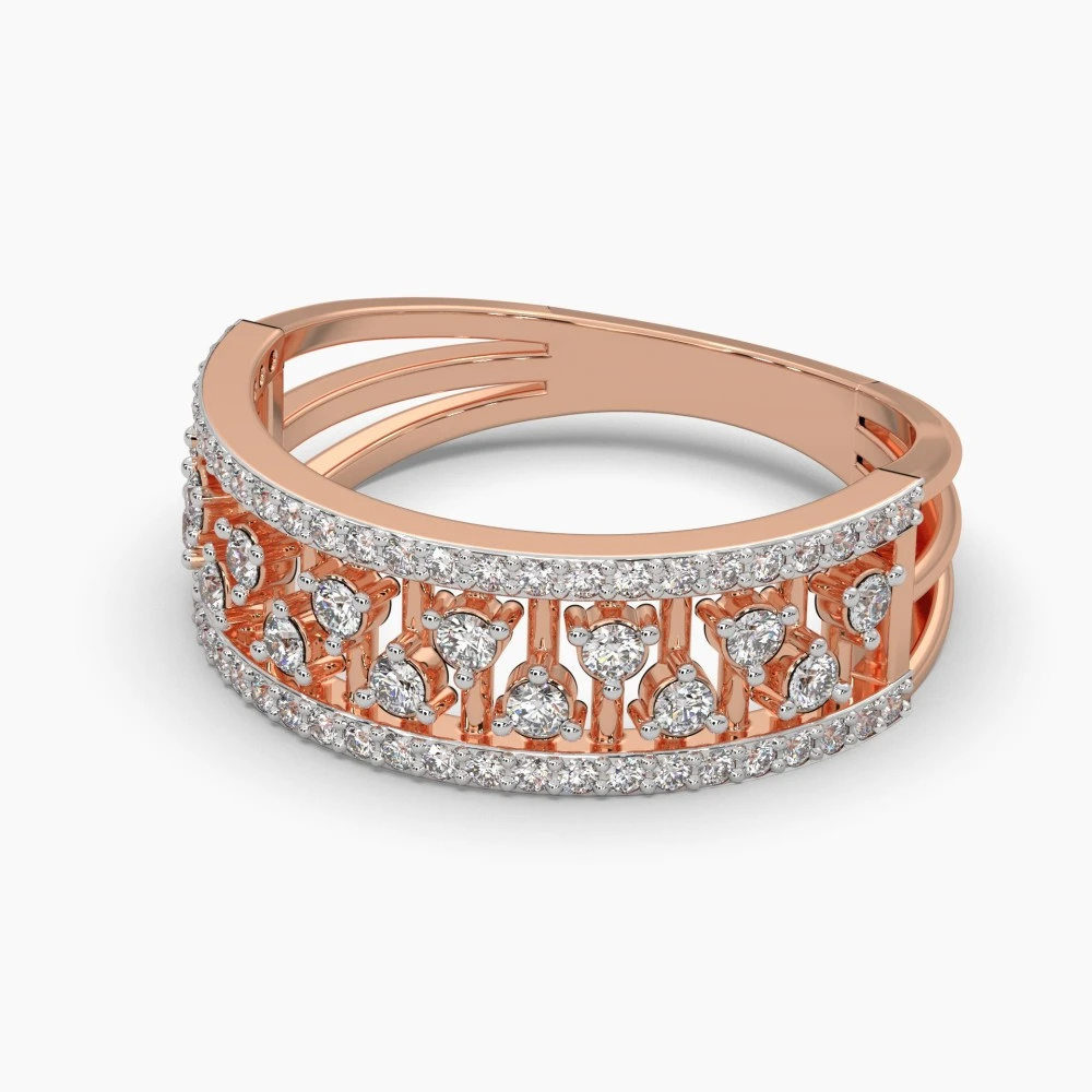 Sparkle rose gold ring