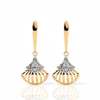 Floral Diamond Drop Earrings