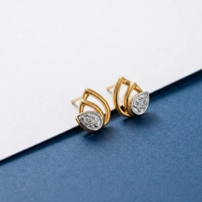 Leafy Pari Diamond Earrings