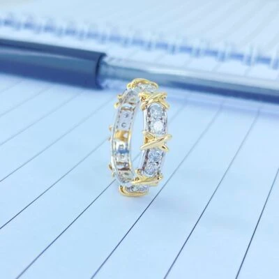 White Gold Cross Ring