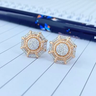 Jiya Cluster Diamond Earrings
