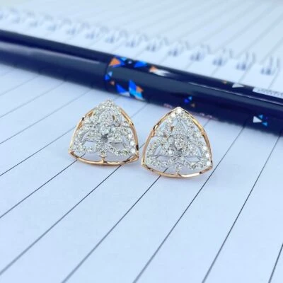 Triangular Diamond Earrings