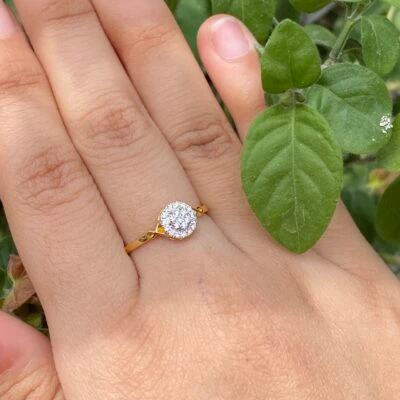 Cluster Light Weight Diamond Ring