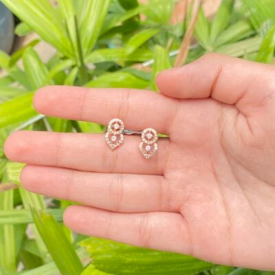 Vintage Bloom Diamond Earrings