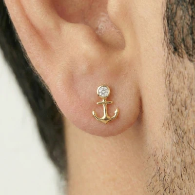 Anker Diamond Earring For Him