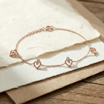 Four Hearts Diamond Bracelets