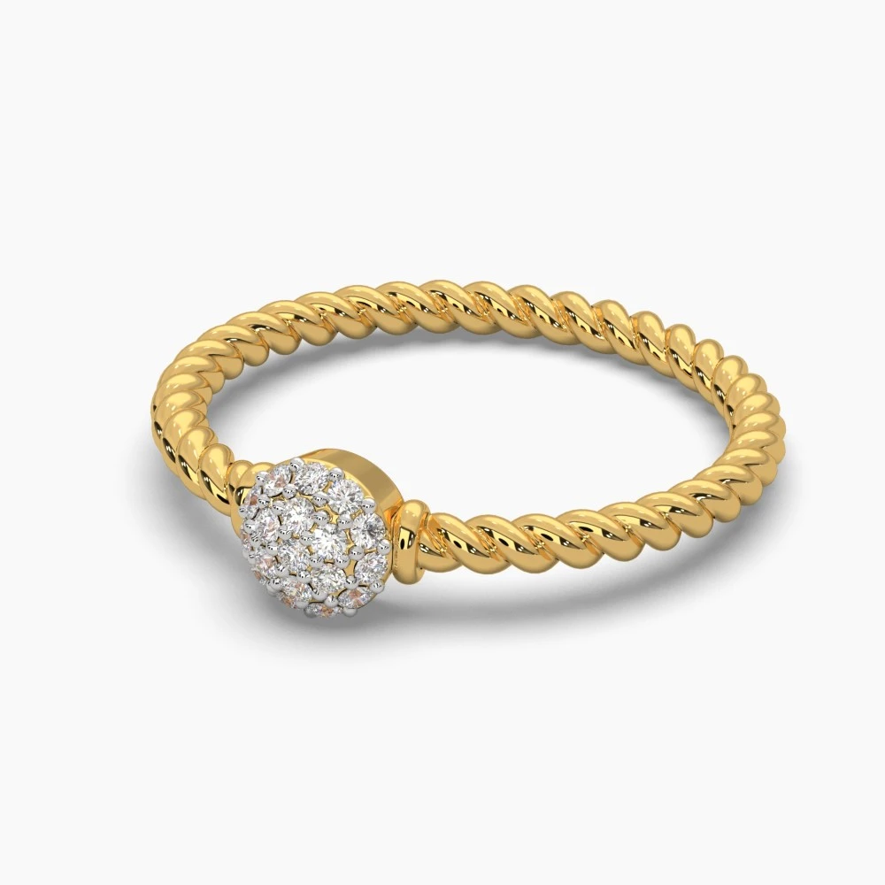 Sun Encircled Diamond Ring