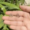 Rose gold swirl earring