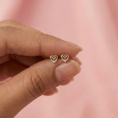 Diva Heart Diamond Earrings