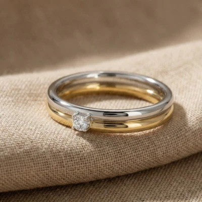 Siya Two Tone Diamond Ring